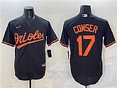 Men's Baltimore Orioles #17 Colton Cowser Black Cool Base Stitched Jersey,baseball caps,new era cap wholesale,wholesale hats